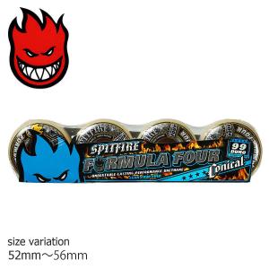 SPITFIRE FORMULA FOUR 56mm99D コニカルフルウィール Spitfire Formula Four Conical Full Skateboard Wheels - white