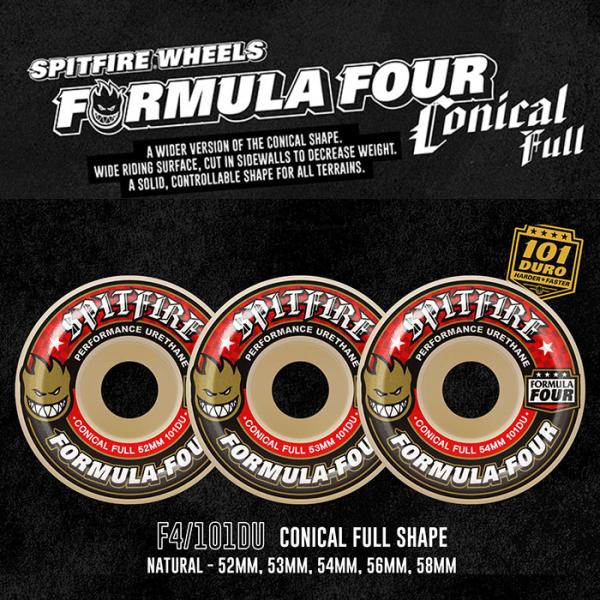 SPITFIRE F4 101D CONICAL FULL RED 52 53 54 56mm コニ...