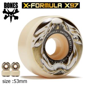 BONES ハード ウィール ボーンズ スケボー X-FORMULA GRAVETTE SALMON ILLA 97A V6 53mm タイヤ パーツ スケートボード ギア ストリート 正規品｜crass