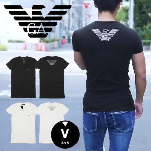 アルマーニ Tシャツ メンズ エンポリオ アルマーニ EMPORIO ARMANI Vネック 半袖 ロゴ ブランド EA かっこいい