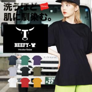ヘインズ Hanes Tシャツ メンズ 半袖 ポケット付き 綿100%  ヘビーオンス レディース ユニセックス BEEFY ビーフィー ブランド メール便 プレゼント 父の日