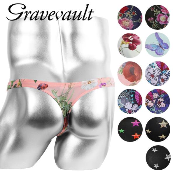 Tバック メンズ グレイブボールト Gravevault 下着 紳士 速乾 パンツ フラワー 花柄 ...