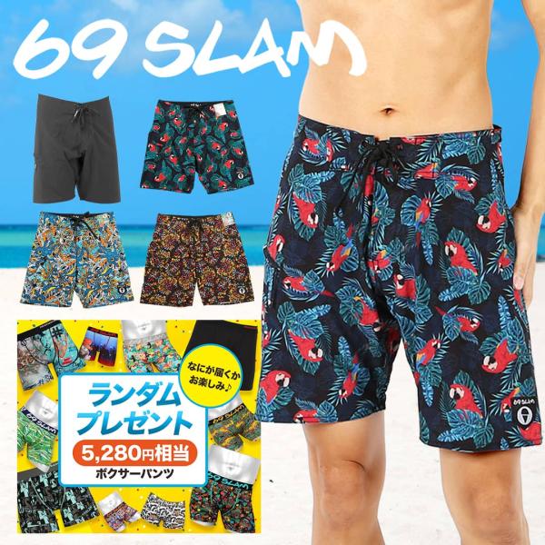 ロックスラム サーフパンツ メンズ 69SLAM 水着 ハーフパンツ 紳士 ハーフパンツ 水陸両用 ...