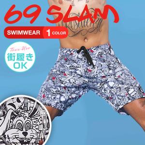 ロックスラム 69slam サーフパンツ メンズ 水着 ボードショーツ フェス アウトドア おしゃれ カッコイイ アニマル ロゴ 前閉じ ブランド メール便 ブランド下着ならcrazy Ferret 通販 Yahoo ショッピング