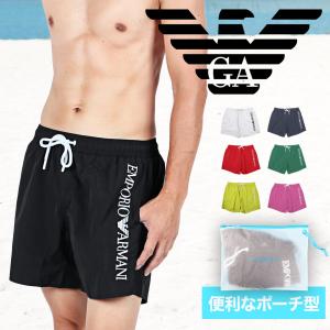 エンポリオ アルマーニ EMPORIO ARMANI サーフパンツ メンズ 水着 ボードショーツ ショートパンツ 短パン 水陸両用 ロゴ 無地 高級 ブランド EMBROIDERY LOGO