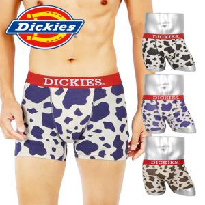 ディッキーズ Dickies ボクサーパンツ メンズ アンダーウェア 男性 下着 綿混 コットン 牛柄 ブランド ロゴ プレゼント ギフト メール便｜crazyferret