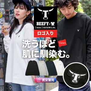 ヘインズ Hanes ロンT メンズ 長袖 Tシャツ コットン100% 綿 ヘビーオンス レディース ユニセックス BEEFY ビーフィー 無地 ブランド プレゼント メール便｜crazyferret