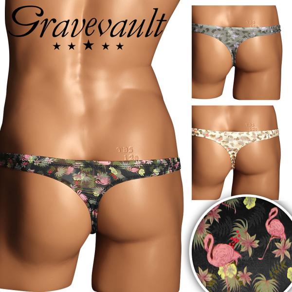 グレイブボールト Tバック パンツ メンズ 新生活 男性 下着 紳士 花柄 Gravevault 国...