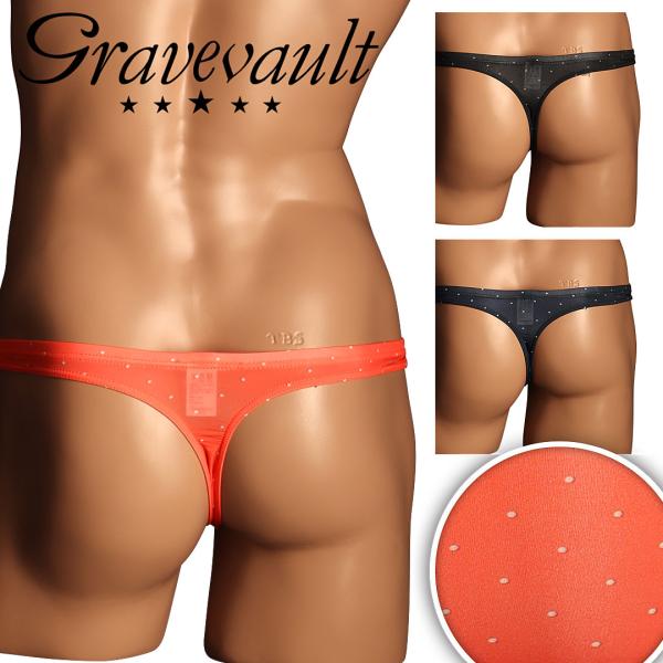 グレイブボールト Gravevault Tバック パンツ メンズ 男性 下着 水玉 シンプル ドット...