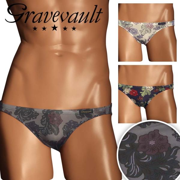 グレイブボールト Gravevault ビキニ パンツ メンズ 下着 紳士 フラワー 花 キムタク ...