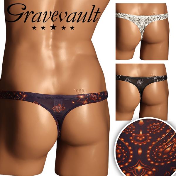 新生活 グレイブボールト Tバック パンツ メンズ Gravevault 男性 下着 紳士 ペイズリ...