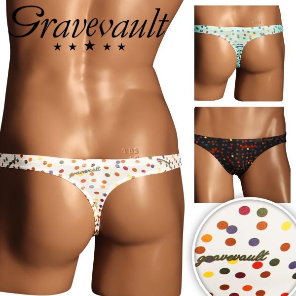 グレイブボールト Tバック パンツ メンズ 新生活 Gravevault 男性下着 紳士 ドット 高...