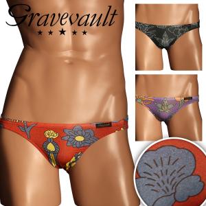 ビキニ パンツ メンズ グレイブボールト Gravevault 男性下着 紳士 おしゃれ かっこいい フラワー 花柄 高級 ブランド 国産 日本製 EMBRO FLOWER