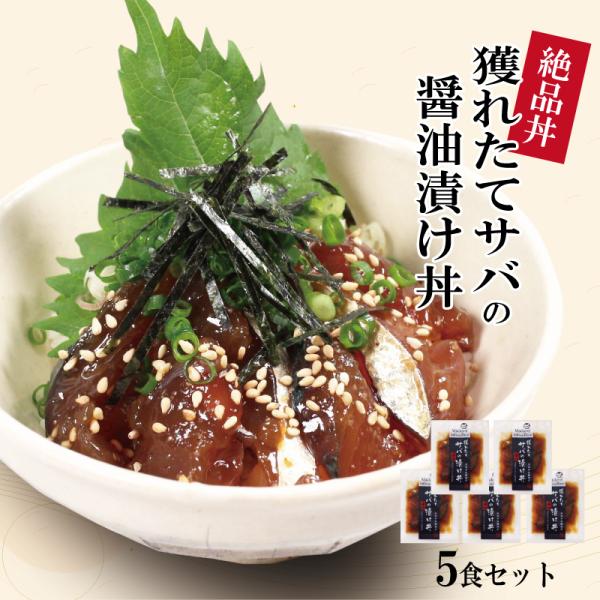 海鮮丼 セット 海鮮丼の具 5袋詰合せ 国産 サバの醤油漬け丼 ギフト サバ 鯖 高知 海鮮茶漬け ...