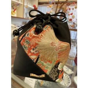 ハンドメイド◇着物・帯リメイクワンハンドルバッグ クリーム