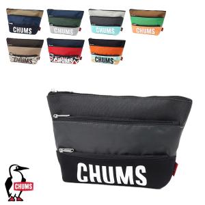 チャムス CHUMS正規品 トリコロール3ポケットポーチスウェットナイロン ショルダーバッグ ポーチ マチ付き 2way CH60-3879/国内正規品