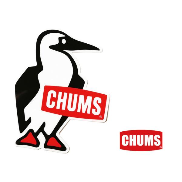 チャムス CHUMS正規品 カーステッカー ビッグブービーバード  シール 車 ロゴ　レッド CH6...