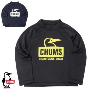 チャムス CHUMS正規品 キッズスプラッシュブービーフェイスロングスリーブTシャツ ラッシュガード 水着 海 プール UVカット機能 ストレッチ素材 CH21-1285｜creak-net