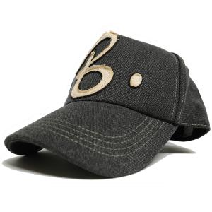 【公式】BIGWATCH 大きいサイズ 帽子  キャップ ビッグＢ コットンキャップワッペン  グレー グレー キャップ   ビッグワッチ正規品/ UVケア