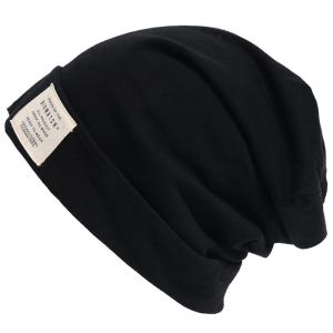 【公式】BIGWATCH 大きいサイズ 帽子  メンズ ニット帽子 ビーニー ストレッチコットン リバーシブル  ロング ブラック ニットキャップ ビッグワッチ正規品