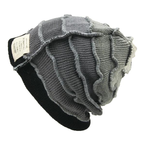 【公式】BIGWATCH 大きいサイズ 帽子  ニットキャップ ボーダー  グレーグラデーション D...