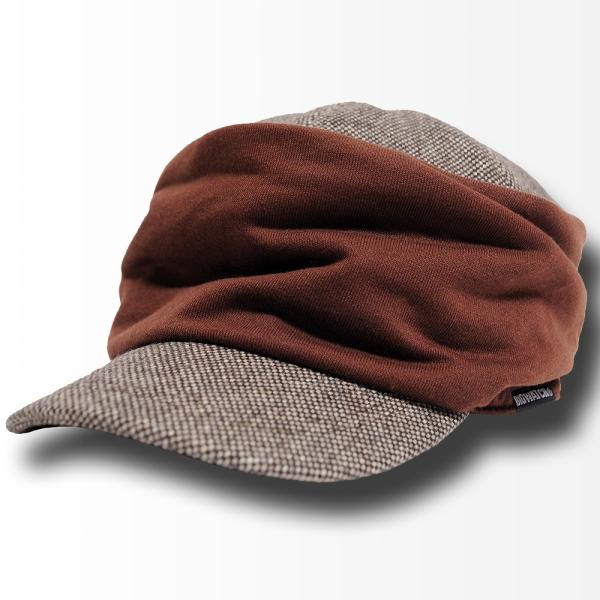 【公式】BIGWATCH 大きいサイズ 帽子  メンズ ワークキャップ シャーリングツイード ブラウ...