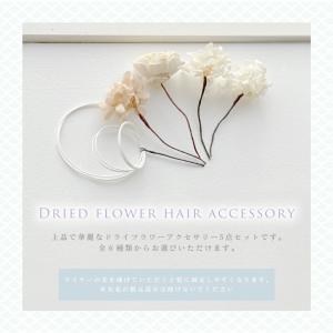 和装や普段使いに ドライフラワー髪飾り ヘアピ...の詳細画像1
