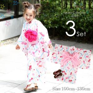 浴衣 子供 キッズ レトロ 古典柄 浴衣セット 浴衣+帯 兵...