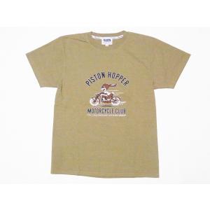 Pherrow's フェローズ Tシャツ 22S-PT20 PISTON HOPPER (ライトオリーブ)｜cream05