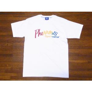 フェローズ Pherrow's Tシャツ 24S-PT1-G Pherrow's Sportswear グラデーションプリント (ホワイト)｜cream05