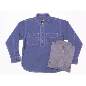 CUSHMAN（クッシュマン） ワークパンツ ブラックシャンブレー ワイド