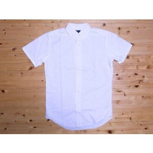 DUBBLE WORKS[ダブルワークス] ボタンダウンシャツ 半袖 B.D.SHIRTS A柄 無地 (オフホワイト)｜cream05