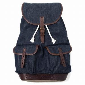 WAREHOUSE ウエアハウス バックパック デニム 5211 リュック DENIM BACKPACK リュックサック (インディゴデニム/NON-WASH)｜cream05