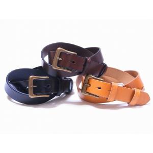 WAREHOUSE ウエアハウス レザー ベルト ブラウン系 30【中古