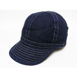 Buzz Rickson's バズリクソンズ アーミーデニムキャップ BR02308 ARMY DENIM CAP SOLID デニムキャップ (NAVY)｜cream05