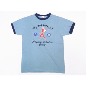 Buzz Rickson's バズリクソンズ Tシャツ リンガー BR78178 3rd PURSUIT SQ. リンガーTシャツ (セージグリーン)｜cream05