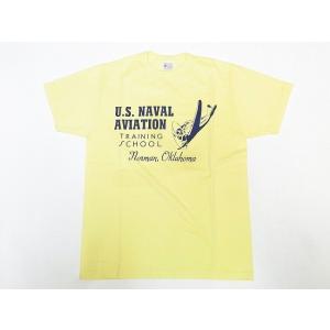 Buzz Rickson's バズリクソンズ Tシャツ BR78450 U.S.N. AVIATION TRAINING SCHOOL (イエロー)｜cream05