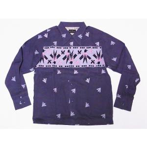 Dry Bones（ドライボーンズ） オープンシャツ 長袖 Border Nep Open