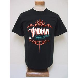 INDIAN MOTORCYCLE インディアンモーターサイクル Tシャツ IM74419 INDIAN LOGO (BLACK)｜cream05
