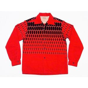 STYLE EYES[スタイルアイズ] オープンシャツ ELVIS DOTS 長袖 CORDUROY SPORTS SHIRT SE26786 (RED)｜cream05