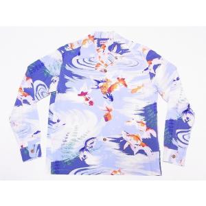 SUN SURF[サンサーフ] 長袖アロハシャツ SS28017 GOLD FISH 金魚 L/S ...