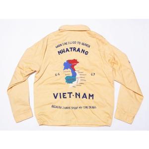 テーラー東洋 東洋エンタープライズ ベトジャン VIETNAM MAP ベトナムマップ TT15275 ベトナムジャンパー COTTON VIETNAM JACKET TAILOR TOYO (ライトイエロー)｜American Clothing Cream