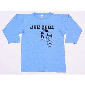 WAREHOUSE[ウエアハウス] フットボールTシャツ 七分袖 ヴィンテージ スヌーピー SNOOPY JOE COOL (サックス)｜cream05