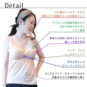 授乳服インナー 授乳服タンクトップ 乳帯 夏 ...の詳細画像3
