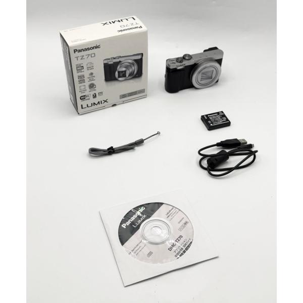 【中古 動作確認済】パナソニック デジタルカメラ ルミックス TZ70 光学30倍 シルバー DMC...