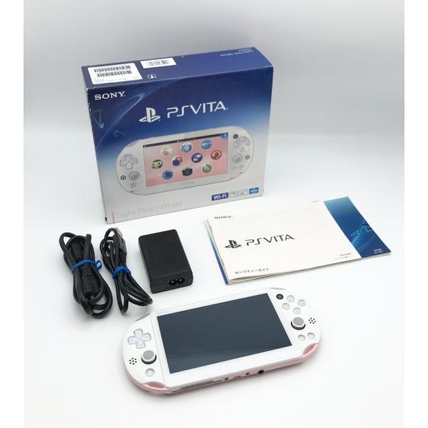 【中古 動作確認済】 PlayStation Vita Wi-Fiモデル ライトピンク/ホワイト (...