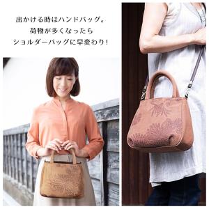 柿渋染バッグ ショルダーバッグ レディース シ...の詳細画像2