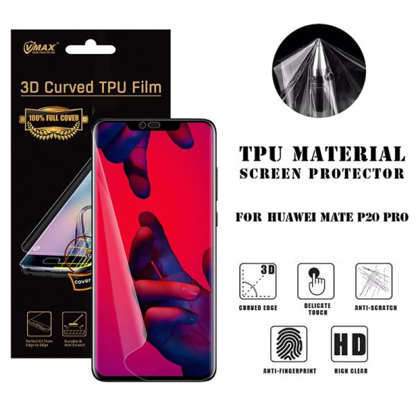 (レビュー記入で送料無料) HUAWEI Mate 20 Pro 用液晶保護フィルム 全画面カバー ...
