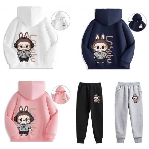 10色 新品 ラブブ 子供服 長袖 パーカー labubu 春 秋 冬 アイテム トップス 男の子 ...
