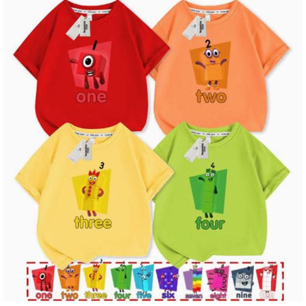 Numberblocks 子供服 半袖Tシャツ 男の子 女の子 子ども服 小学生 誕生日用品 家族服...